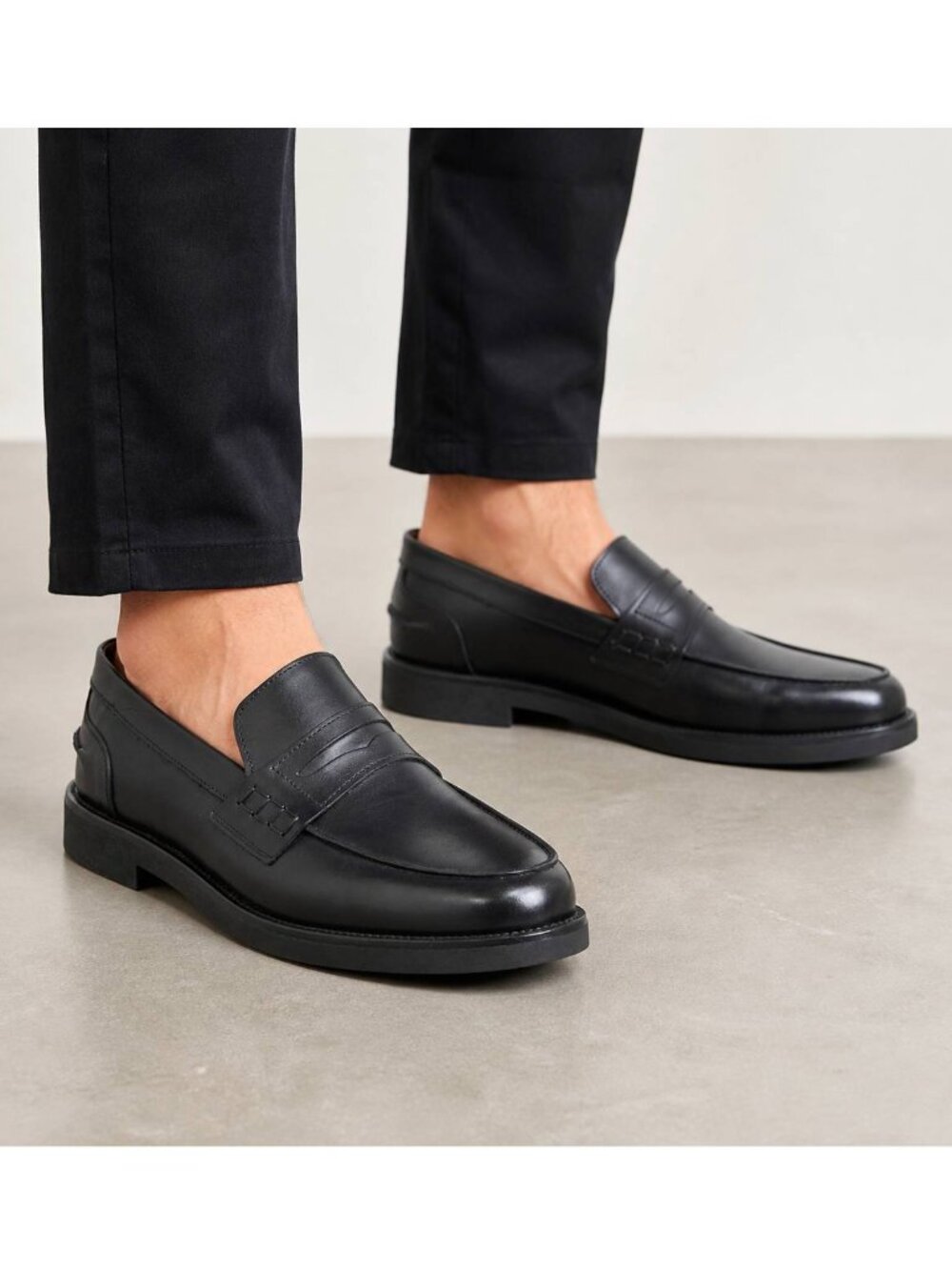 New ITALIA DIFFERENCE Made in Italy Penny Loafers - Leather (For Men) Size 42